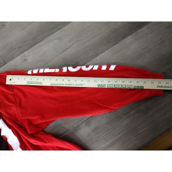 Mercury Gildan long sleeve red t-shirt with large front graphic - Picture 7 of 9